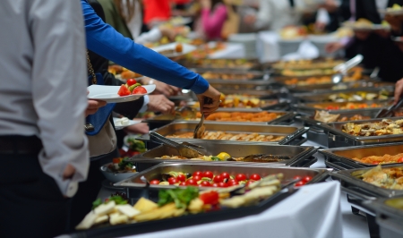 people group catering buffet food indoor in luxury restaurant with meat colorful fruits and vegetables people group catering buffet food indoor in luxury restaurant with meat colorful fruits and vegetables