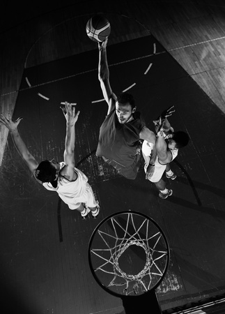 basketball game sport player in action isolated on black background