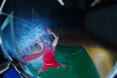 basketball game sport player in action isolated on black background