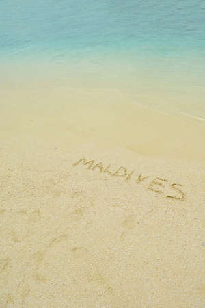 tropical beach nature landscape scene with white sand at summerの写真素材