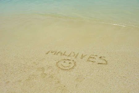 tropical beach nature landscape scene with white sand at summerの写真素材