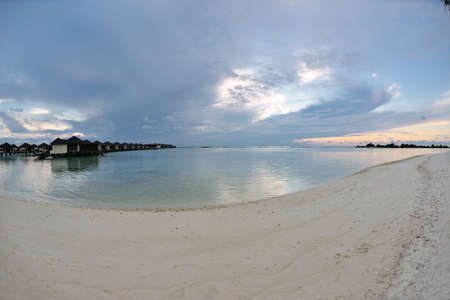 tropical beach nature landscape scene with white sand at summerのeditorial素材
