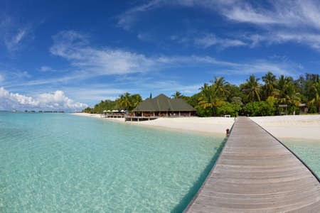 tropical beach nature landscape scene with white sand at summerのeditorial素材