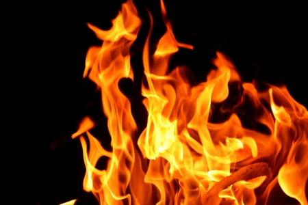fire flame background pater frame on black background