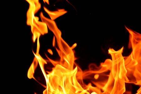 fire flame background pater frame on black background
