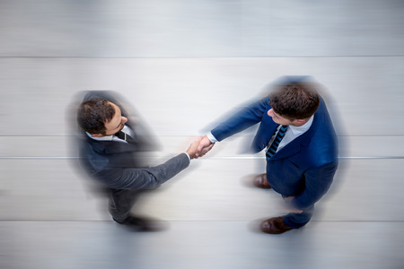 young multi ethnic business people group walking standing and top viewの写真素材