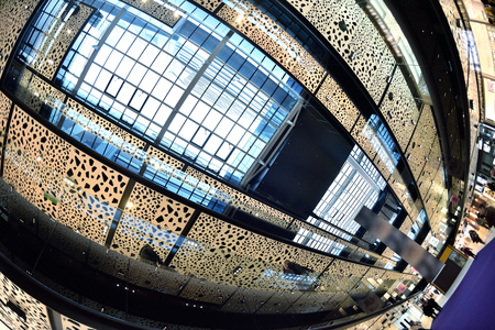 modern bright shopping mall indoor architectureの写真素材
