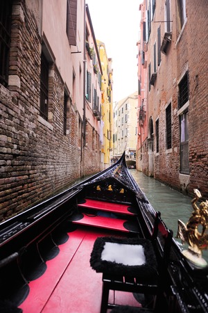 venice, beautiful romantic italian city on sea with great canal and gondolasの写真素材