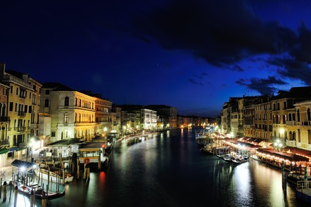 venice, beautiful romantic italian city on sea with great canal and gondolasのeditorial素材