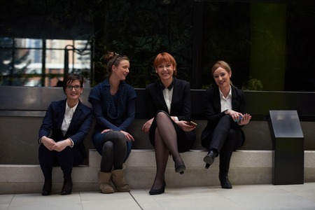 young business people group have meeting and working in modern bright office indoorの写真素材