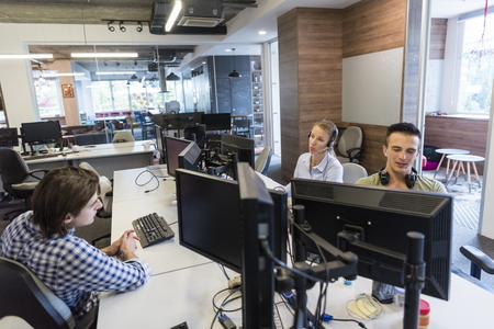 young business people at modern office workplace  getting social in free time