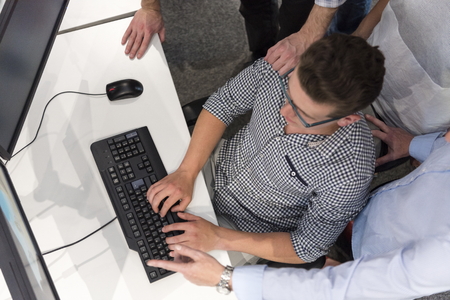 startup business people group working as team to find  solutionの写真素材