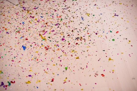 confetti background after new year pary conceptの写真素材