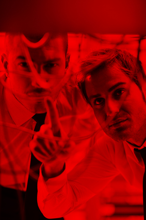 group of young business people it engineer in network server room solving problems and give help and supportの写真素材