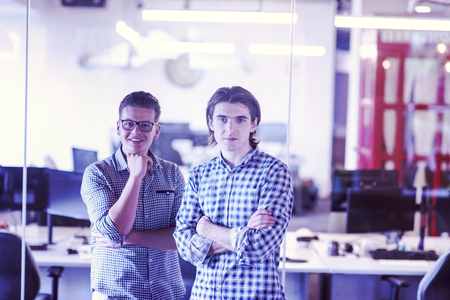 start up business team portrait at modern office interiorの写真素材