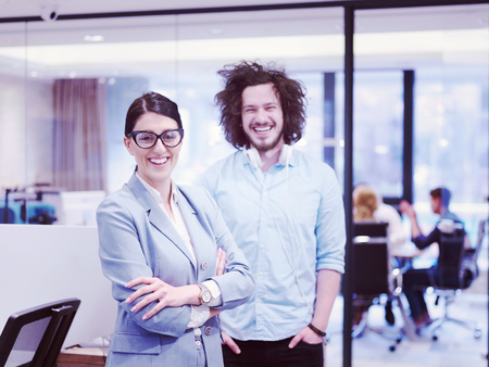 Portrait Of Successful Business people Entrepreneur At Busy startup Officeの写真素材