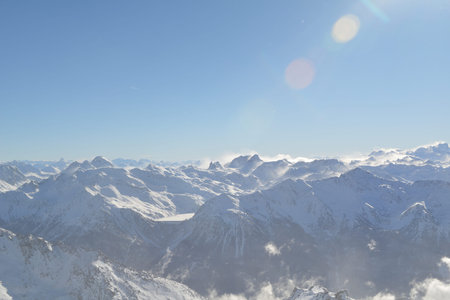winter mountains beautiful alpine panoramic view of fresh snow capped French alps