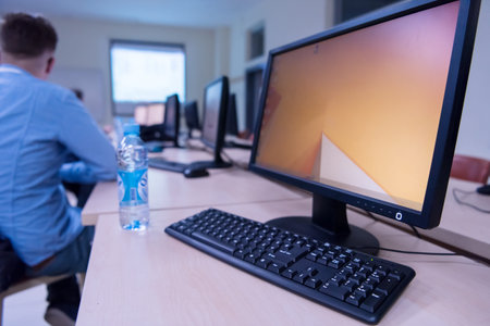 Young Entrepreneur Freelancer Working Using A computer In Coworking space