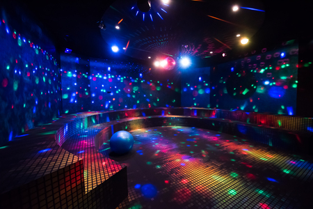 Disco ball light reflectionの写真素材