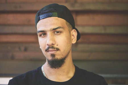 middle eastern trendy student portrait