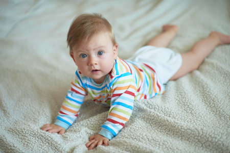 cute little newborn baby smilling