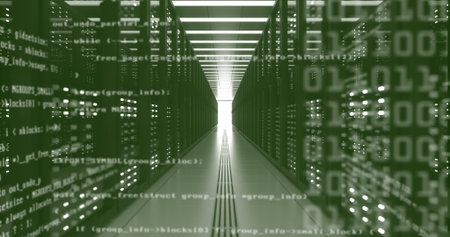 Data Center Computer Racks In Network Security Server Room Cryptocurrency Mining
