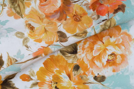 Collection of fashionable fabrics. Samples of different natural fabrics for sewing a fashion...