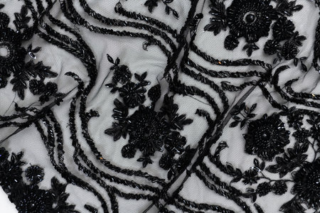 Collection of fashionable fabrics. Samples of different natural fabrics for sewing a fashion...