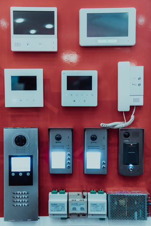 Modern shops with equipment for the protection agency. Security cameras, intercoms and many other...