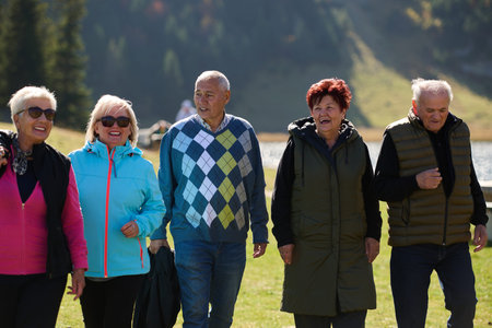 A family shares delightful moments with their friends amid the stunning landscapes of mountains,...