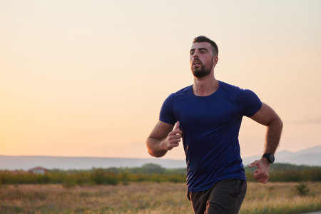 A dedicated marathon runner pushes himself to the limit in training.