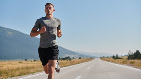 A dedicated marathon runner pushes himself to the limit in training.