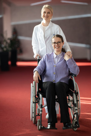 Woman in wheelchair participating in therapy session