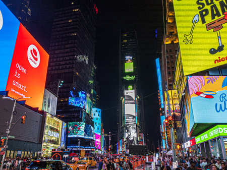 Times Square, Midtown Manhattan, New York City - July 21, 2019のeditorial素材