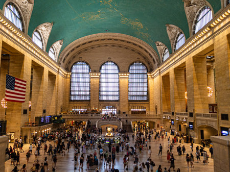 Busy day in Grand Central Station, New York Cityのeditorial素材