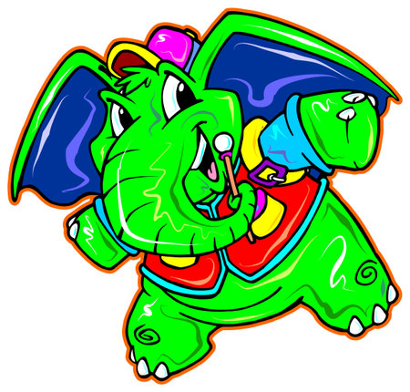 happy elephantのイラスト素材