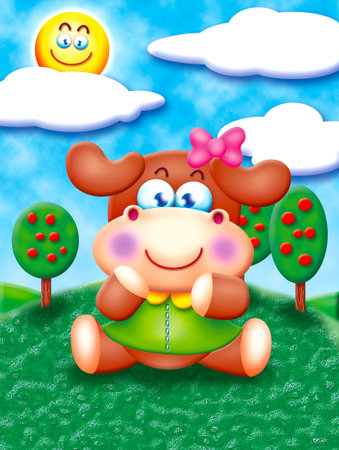 cute cartoon animalの写真素材