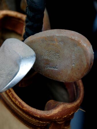 Golf-bag close up Old styleの写真素材