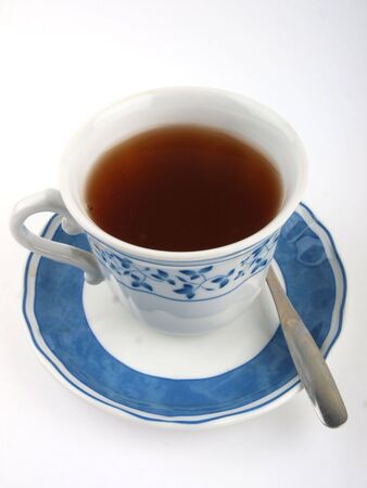 Teacup close up on white background.の写真素材