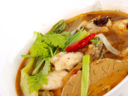 Traditional Chinese Fish soupの写真素材