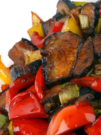 Chinese Paqin meat dish with sweet pepperの写真素材