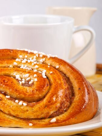 cinnamon bun. close upの写真素材