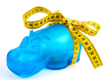 Piggy bank getting slimの写真素材