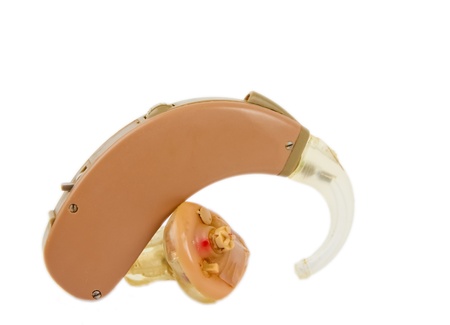 Old vintage hearing aidsの写真素材