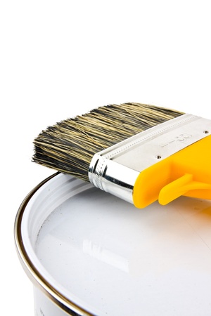 paint brush and paint bucketの写真素材