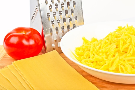 grated cheese and graterの写真素材