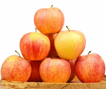 Fresh red applesの写真素材
