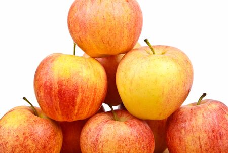 Fresh red applesの写真素材