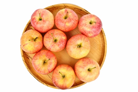 Fresh red applesの写真素材