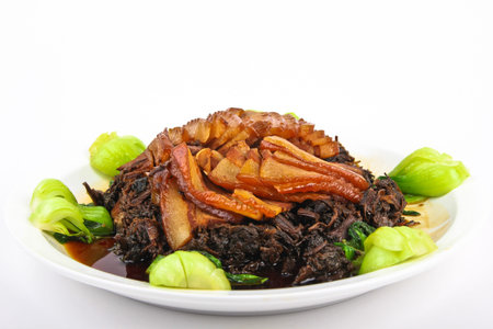 Pig belly with pickled vegetablesの写真素材